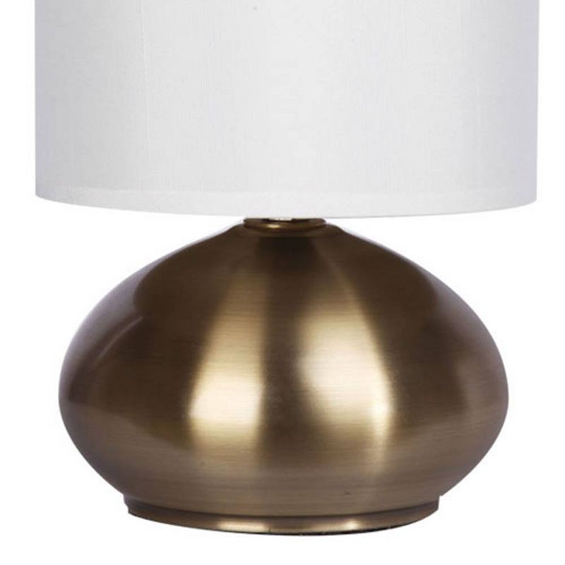 9.25&#34; 2pk Matching Small Touch Table Lamp Set Gold - Cresswell Lighting, 4 of 7