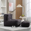 GustoWave Fluffy Bean Bag Chair, Comfortable Bean Bag, Super Soft Lazy Sofa Chair with Memory Foam and Ottoman, 38.6''*36.6''*30.1'' - 2 of 4