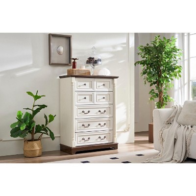 NicBex Drawers Dresser for Bedroom,Farmhouse Dresser,MDF Dressers for Kids Room,Living Room,Entry and Hallway,Walnut