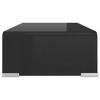 vidaXL TV Stand Black Tempered glass, plastic Medium Sleek TV Stand - 4 of 4