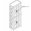 TIRAMISUBEST Lighted Glass Curio Display Cabinet - Oak Mobile File Cabinet - 3 of 4
