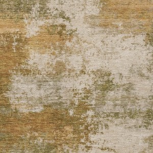 HomeRoots 3' X 5' Copper And Ivory Abstract Washable Indoor Outdoor Area Rug - 1 of 4