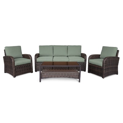 Jackson 6pc Seating Set with Sunbrella - Sage - Leisure Made