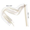 Unique Bargains Party Favor Wooden Handle Lace Ribbon Stick Fairy Wands 50 Pcs - 2 of 4