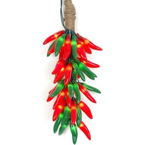 Novelty Lights 50 Light Fiesta Chili Pepper Ristra, 16" Long - 1 of 3