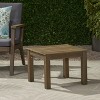 KWPZQEB Adirondack End Table, Outdoor Square Patio End Table with Slat-Top Design, Wooden Coffee Table for Patio, Backyard, Garden - 3 of 4