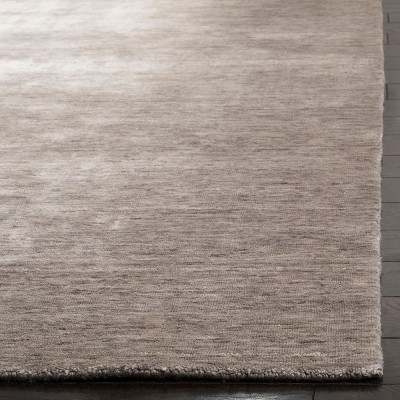 Hand-Loomed Gray Viscose 6' x 9' Rectangular Solid Area Rug