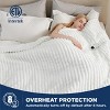 Heated Blanket Electric Throw - Thick Striped Flannel Electric Blanket - 4 of 4