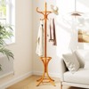Tangkula Wood Standing Hat Coat Rack Jacket Bag Hanger Tree 12 Hooks Umbrella Stand - 3 of 4