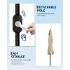 10FT Outdoor Patio Umbrella with Crank and Tilt – UV-Resistant Waterproof Market Umbrella with 8 Ribs for Garden, Deck, Backyard, Pool - 4 of 4