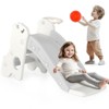 Topteng 3-in-1 Kids Slide with Climber and Basketball Hoop - 2 of 4