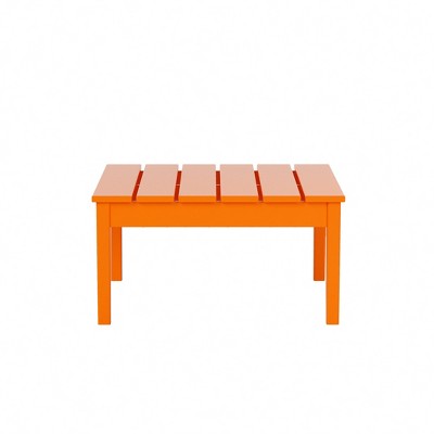 WestinTrends 32" Orange HDPE Adirondack Outdoor Coffee Table