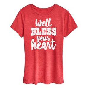 Women's - Instant Message - Well Bless Your Heart Short Sleeve Graphic T-Shirt - 1 of 4
