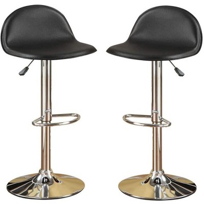NicBex Set of 2 Bar Stools for Kitchen Island,Faux Leather PVC Counter Height Bar Stools,Bar Chairs for Dining Rooms,Kitchens Islands