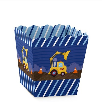 Big Dot of Happiness Construction Truck - Party Mini Favor Boxes - Baby Shower or Birthday Party Treat Candy Boxes - Set of 12