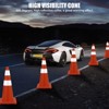 Traffic Safety Cones, PVC Orange Construction Cones with Reflective Collar,  Traffic Cones for Parking Lot, Road Safety - 3 of 4