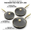 imarku Nonstick Frying Pans, Nonstick Cast Iron Skillets 3pcs, 8 Inch, 10 Inch, 12 Inch Frying Pans with Lid, Cast Iron Pan, Professional Nonstick Pan - 2 of 4
