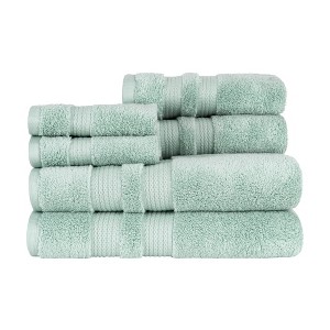 6pc Bel Aire Towel Set Turquoise - Caro Home: Cotton, OEKO-TEX Certified, Heavyweight Terry Cloth - 1 of 3