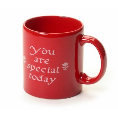 BrainStream "You Are Special Today" Red Mug, 12 Oz Decorative Chinaware Celebration Cup, Ceramic Drinkware, Dishwasher Safe
