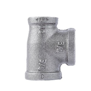 Pipe Decor 3/4 in. x 1/2 in. x 3/4 in. Black Reducing Tee - 1 of 4
