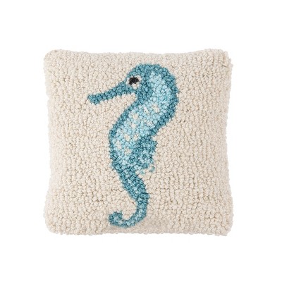 C&F Home 8" x 8" Hooked Seahorse Petite Pillow