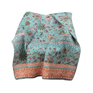 Barefoot Bungalow Audrey Accessory Throw - Turquoise 50x60 - 1 of 4