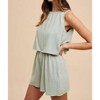 Women's Double Layer Sleeveless Romper - AnnieWear - 3 of 3