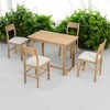 Farmhouse 5-Piece Counter Height Dining Table Set with 4 Chairs and 1 Rectangular Table, Space-Saving Design for Small Dining Rooms - 4 of 4