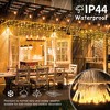 Itopfox 33FT 300 LED Icicle Christmas Lights Waterproof Warm White 50 Drops String Lights 1 Pack for Indoor Outdoor Holiday Decor - 4 of 4