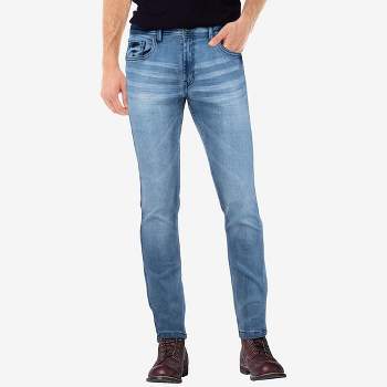 Buy Men Blue Light Wash Slim Tapered Jeans Online - 707856