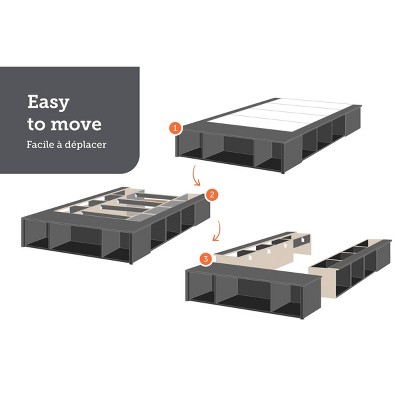 Black Queen Upholstered Storage Bed with Drawers