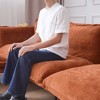 Velvet Modular Sectional Sofa with Chaise,111" Modern U-Shaped Couch for Living Room,8" High Metal Legs, Easy to Clean, Orange - 4 of 4