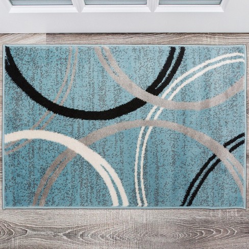 The Sofia Rugs 2x3 Rug, Small Area Rug 2 x 3 Blue Indoor Abstract Area Rug  in the Rugs department at