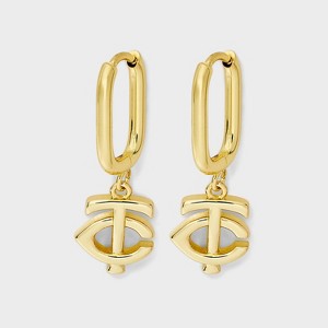 Bijoux Sport by Luv Aj MLB Gold Logo Huggie Earrings - 1 of 3