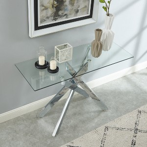 Probe Hues 45.3 Inch Glass Top Coffee Table - 1 of 4