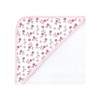 Hudson Baby Infant Girl Cotton Rich Hooded Towels, Floral Pretty Elephant, One Size - 3 of 4