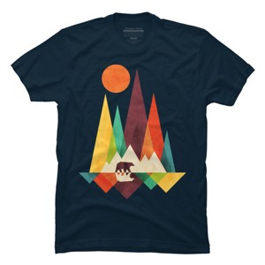 Men's Design By Humans Mountain Bear By radiomode T-Shirt - 1 of 4