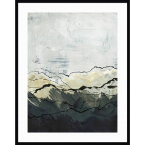 34" x 43" Winter Mountains I by Jennifer Paxton Parker Framed Wall Art Print Black - Amanti Art: Large Abstract Landscape - 1 of 4