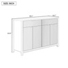 FONTOI Wave-Pattern Sideboard Cabinet with 2 Drawers&4 Doors&3-Level Adjustable Shelves, Scandinavian Style Cabinet, Black, 15.7"*35.8"*55.1" - 3 of 4