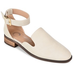 Journee Collection Womens Loreta Buckle Square Toe Loafer Flats - 1 of 4