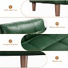 3-Seater Sofa Couch, 83 in Wide Faux Leather Sofa Couch, Deep Seats, 2 Removable Back Cushions, for Living Room, Bedroom, Apartment, Office - 4 of 4