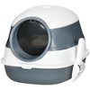 Whisen Foldable Cat Litter Box with Private Safe Space, & Grate, Easy Access for Cats Up to 10lbs - 2 of 4