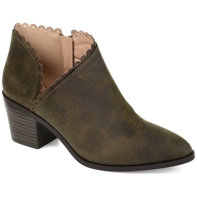 Journee Collection Women's Tessa Inside Zip Stacked Heel Booties