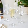 True Cuvée Champagne Flutes, Lead-Free Crystal Sparkling Wine Glasses, Stemmed Wine Glass Set, Set of 4, 7 Ounces, Clear Finish - 3 of 4