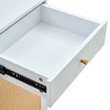 Storage rattan shoe cabinet with 2 drawers and bottom shelf, suitable for entryways, bedrooms, and living rooms. - 2 of 4