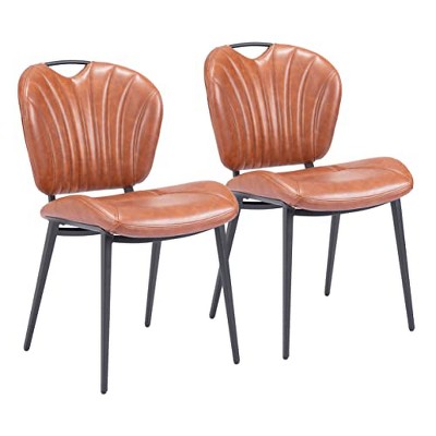 Zuo Terrence Dining Chair (Set of 2) Vintage Brown