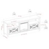 NicBex 70 Inch Fireplace TV Stand for TV Up to 80",Industrial Enterainment Center with 2 Drawers & Electric Fireplace Insert for Living Room,Gray - 3 of 4