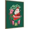 Amanti Art Santa and Reindeer by Rachel Lee 3 Birdies Studio Canvas Art Framed - 2 of 4