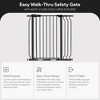 BalanceFrom Walk Thru Safety Gate for Baby and Pets, Doorways, Stairways, Hallways, Fits 29.1-38.5 Inch Openings, 36 Inch Height, Graphite - 3 of 4