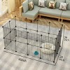 Munora 56" Pet Playpen, Small Animal Cage Indoor/Outdoor Portable Metal Wire Yard Fence for Guinea Pigs, Rabbits & Small Pets, Black (24+8 Panels) - 4 of 4